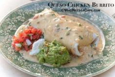 
                    
                        Queso Chicken Burritos a deliciously authentic dinner that isn't complicated!
                    
                