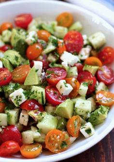 
                    
                        Tomato, Cucumber, Avocado Salad | Foodboum
                    
                
