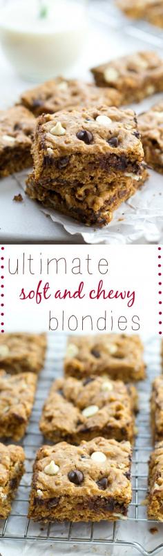 
                    
                        Loaded with two kinds of chocolate and lots of nuts and coconut, these ultra-chewy classic blondies truly are the ultimate! You won't believe how easy they are to make.
                    
                