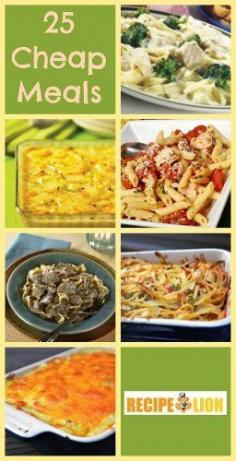 
                    
                        25  Poor Man Cheap Meals and Frugal Recipes - These budget-friendly recipes are perfect for feeding a crowd and saving on your grocery bill.
                    
                