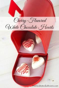 
                    
                        Cherry-Flavored White Chocolate Hearts Recipe - These are perfect for Valentine's Day!
                    
                