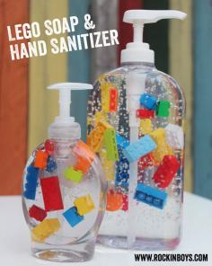
                    
                        How fun is this? DIY Lego Soap Dispensers for the kids bathroom! @Lisa Phillips-Barton Apollonio - for Elizabeth - cute craft show or teacher gift :)
                    
                