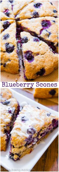 Blueberry Scones. - Sallys Baking Addiction @craftymomma7 another blueberry recipe