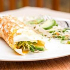 
                    
                        Low #carb #breakfast #egg crepes with avocados (#glutenfree and dairyfree) bet you never thought about making crepes simply out of eggs and then wrapping them up with cold cuts, cucumbers, alfalfa and avocados. Healthy and delicious.
                    
                
