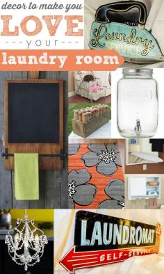 Show your laundry room some love. Decor and organizing ideas from @Remodelaholic #spon #laundry #homedecor #organizing #happyhome