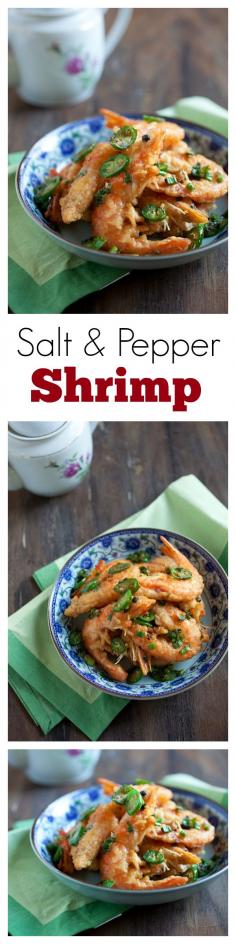 
                    
                        Salt & Pepper Shrimp  - Chinese restaurant-style salt & pepper shrimp recipe. SO easy, yummy & budget friendly!! | rasamalaysia.com
                    
                