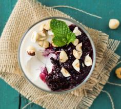 
                    
                        Coconut Sugar Panna Cotta with Berry Compote and Roasted Hazelnuts
                    
                