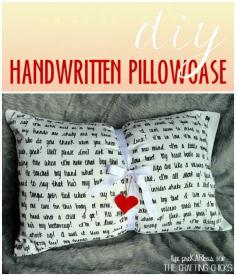 
                    
                        DIY Handwritten Pillowcase
                    
                