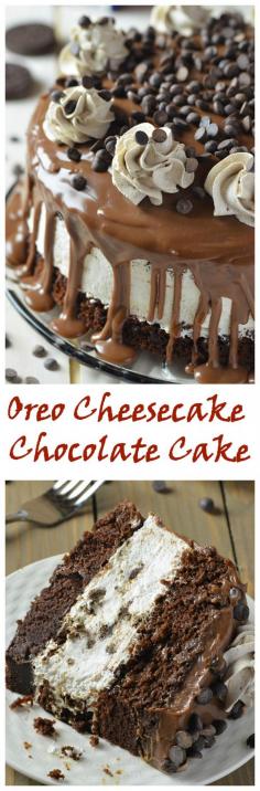 
                    
                        Oreo Cheesecake Chocolate Cake! via OMG Chocolate Desserts. OMG!
                    
                