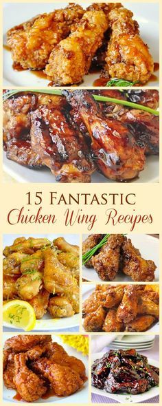 
                    
                        15 Fantastic Chicken Wing Recipes - baked, grilled or fried! From classic Honey Garlic to Blueberry Barbecue or Baked Kung Pao, find your fave wings here. Great for Superbowl Sunday.
                    
                