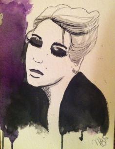 Saddness Original Watercolor  9 x 12 by ArtsandClassy on Etsy, $25.00 #sad #watercolor #beauty #sadgirl