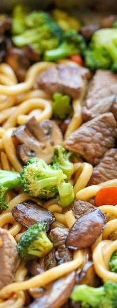
                    
                        Beef Noodle Stir Fry ~ The easiest stir fry ever... And you can add in your favorite veggies, making this to be the perfect clean-out-the-fridge type meal!
                    
                