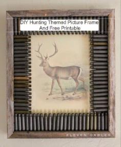 DIY Hunting Themed Rustic Frame and Deer Print