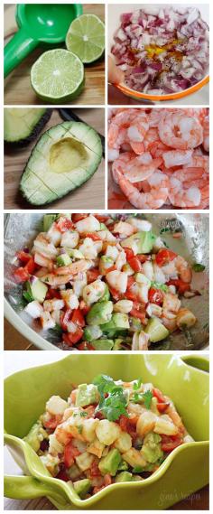 
                    
                        My **FAVORITE** summer treat! Zesty Lime, Shrimp Avocado Salad perfect for a hot evening. I now have fresh cilantro to add to mine and I omit the onion (sometimes). Yummy!
                    
                