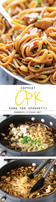 Kung Pao chicken spaghetti