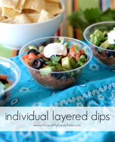 
                    
                        Easy entertaining calls for an easy appetizer like these healthy Individual Layered Dips. They are very versatile and the hit of every party!
                    
                