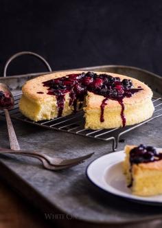 
                    
                        Fluffy and Soft Japanese Cotton Cheesecake Recipe with Berry Compote
                    
                