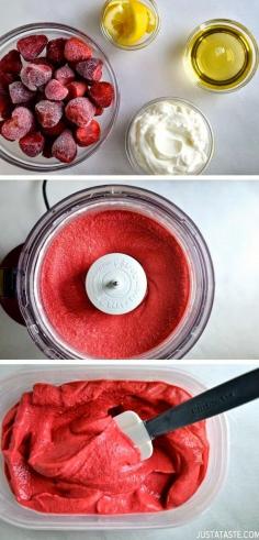 
                    
                        Healthy Strawberry Frozen Yogurt
                    
                