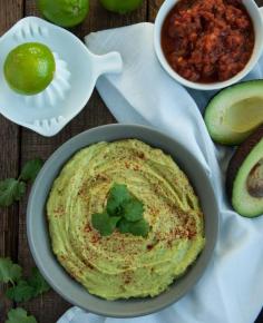 
                    
                        Creamy, healthy, guacamole-like avocado hummus is a delicious high protein snack that is naturally vegan and gluten free so its good for everyone! - Feasting Not Fasting
                    
                