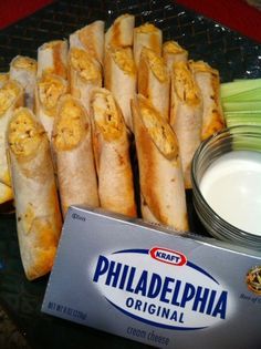 
                    
                        Buffalo Chicken Taquitos  4 cups chicken, cooked and shredded  12 soft taco, flour tortillas  2 cups mozzarella cheese, grated  4 ounces Philadelphia cream cheese  1/3 cup Frankâ€™s hot sauce  1/3 cup milk  2 tablespoons butter  1 tsp Mrs. Dash  1 tsp garlic powder  2 tablespoons vegetable oil
                    
                