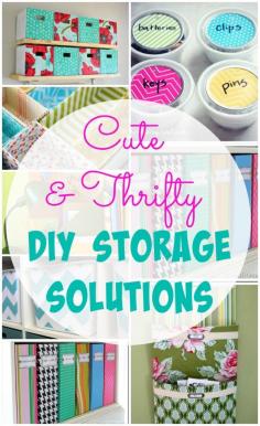 
                    
                        Get yourself organized on a budget with these 26 Cute and Thrifty DIY Storage Solutions at thehappyhousie.com
                    
                