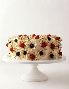 
                    
                        Gorgeous and easy cake decoration with almonds and blueberry/raspberries - perfect for 4th of July!
                    
                