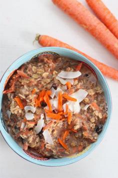 
                    
                        Carrot cake breakfast oatmeal.  This makes a big pot, so be ready to eat it for days.  But wow...it's packed with some good nutrients.  Nice start to the day!
                    
                