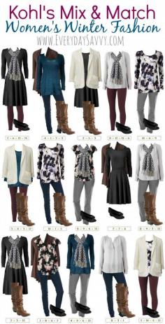 
                    
                        Winter Mix and Match Outfits From Kohls. Easily look put together and stylish without breaking the bank.
                    
                