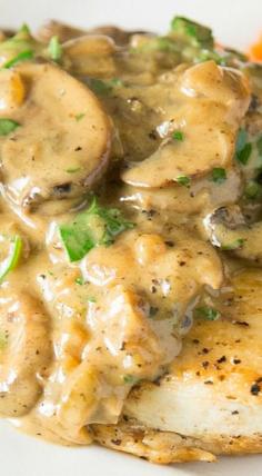 
                    
                        Chicken and Mushroom Fricassee ~ A one pan dinner of tender chicken topped with a savory mushroom and sour cream sauce.
                    
                