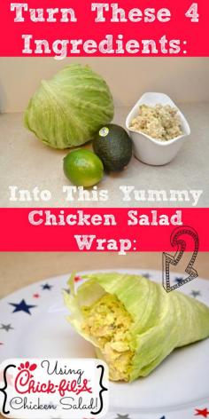 
                    
                        Chicken Salad Wrap using Carly k. Aldridge Houston Chick-fil-A Chicken Salad #Spon #CFAMoms #ChickfilA
                    
                