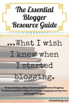
                    
                        How to Start a Blog - Resource Guide to Launching a Succesful Blog So You Can Work From Home via www.artsandclassy...
                    
                