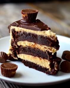 Flourless Chocolate Peanut Butter Cup Cake (gluten free)