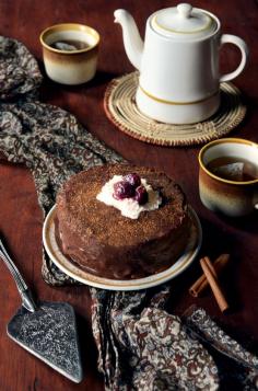 
                    
                        Whole Wheat Cinnamon Spice Layer Cake with Chile Chocolate Sauce
                    
                