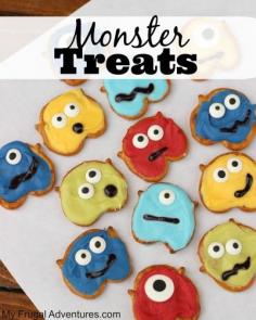 
                    
                        No Bake Monster Treats- so fun and perfect for lunchboxes or class parties!
                    
                