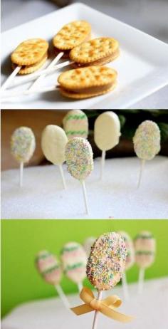 Easy Easter pops. A lot easier than cake pops!