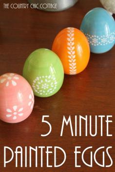 
                    
                        Paint these gorgeous Easter eggs in just 5 minutes with this technique -- I must do some of these this spring!
                    
                