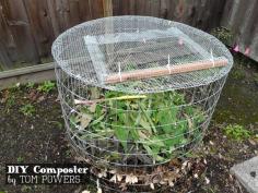 DIY Compost bin made from hardware cloth by Tom Powers