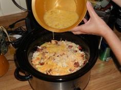 
                    
                        Breakfast casserole in the crock pot cooks overnight...while you sleep...Christmas morning!!!! - Click image to find more popular food & drink Pinterest pins
                    
                