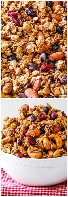 
                    
                        Sweet, simple, healthy, wholesome, feel-good “hit the trail” granola. This crunchy trail mix granola is simple to make and has so much flavor and texture!
                    
                