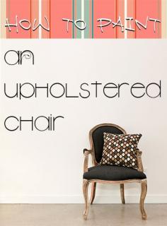 
                    
                        How to Paint an Upholstered Chair
                    
                