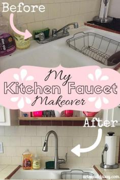 
                    
                        My Kitchen Faucet Makeover. Even though I am a renter, I was able to talk with my landlord about upgrading my old school kitchen faucet. Check out more at www.artsandclassy...
                    
                