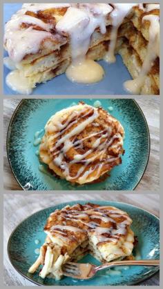 
                    
                        Cinnamon Roll Pancakes recipe with a complete how-to included.  These are my son's favorite pancakes.  We make them for every single special occasion, and it is a very popular recipe with RecipeGirl.com readers.
                    
                