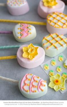 Easter marshmallow pops