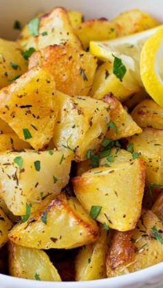 
                    
                        Easy Lemon Herb Roasted Potatoes ~ really flavorful and a cinch to make!
                    
                