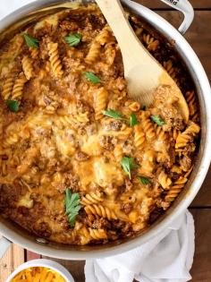 
                    
                        Cheeseburger Macaroni that's made from all fresh ingredients, without the box | foodiecrush.com
                    
                
