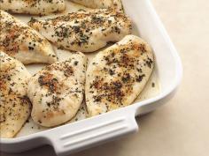 Seasoned Oven Roasted Chicken Olive oil and herbs from your pantry are all that's needed for tasty oven-baked chicken breasts that can be on your dinner table in an hour.