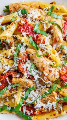 
                    
                        Creamy Chicken and Sundried Tomato Pasta ~ quick and easy... As simple as this dish is it's so wonderfully tasty that words just cannot describe how good it is, you really just have to try it!
                    
                