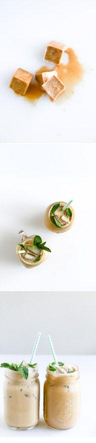 
                    
                        FRESH MINT ICED COFFEE - my favorite cold brew coffee, coffee ice cubes, and fresh mint coffee for spring! I howsweeteats.com
                    
                