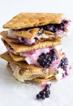 
                    
                        These Blackberry White Chocolate S'mores are a Twist on a Classic #desserts trendhunter.com
                    
                