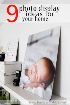 Great inspiration for displaying your photos in your home (or office). If you need some ideas on AWESOME wall displays, check these out! http://lindsayrossblog.com/2014/09/nine-different-photo-display-ideas-for-your-home/